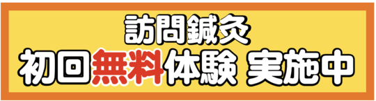 訪問鍼灸初回無料体験実施中の文字
